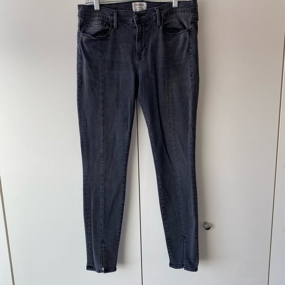 Frame le skinny split hem jeans